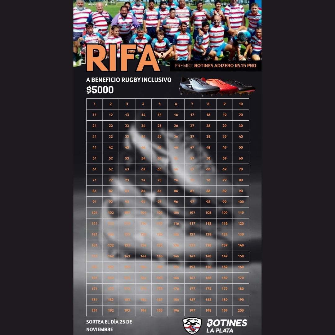 RIFA A BENEFICIO - ALBATROS PRE MIX